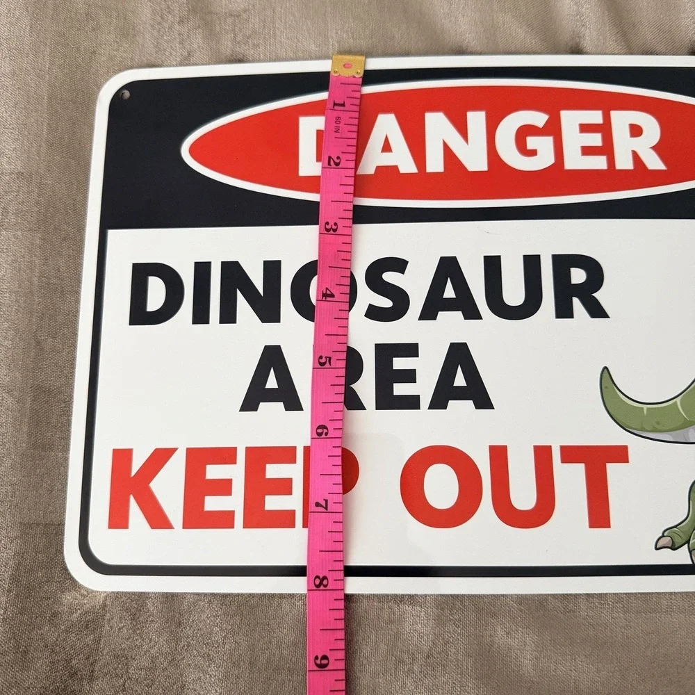 Dinosaur‎ Area Keep Out Dinosaur Site Metal Signs Set Of 2 Kids Room Decor Theme